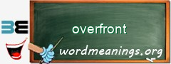 WordMeaning blackboard for overfront